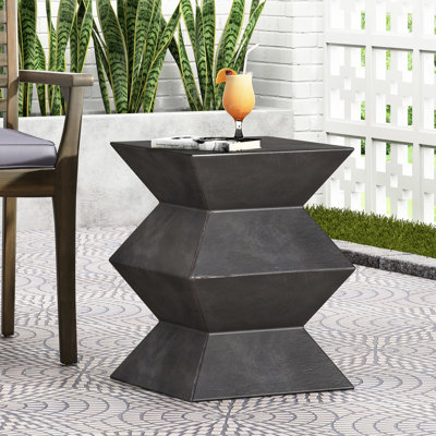 Support d'extérieur en béton léger - Style géométrique, cuivre, 15,51 po x 15,51 po x 19,96 po, et lignes de bureau modernes pratiques, l 15,51 po x P 15,51 po, H 19,96 po, fonctionnel