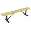 Banc orange perforé de 1,83 m (6 pi), sans dossier, portable-608215633-608215638