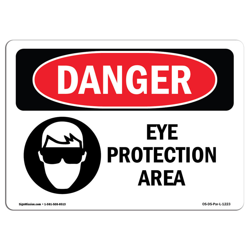 Panneau de protection oculaire en aluminium 12 x 18, H 18 po x l 24 po x P 0,1 po