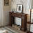 Walnut Solid Wood Freestanding Fireplace-1746357635