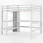 Lit mezzanine double avec bureau intégré et tablettes-1484679738