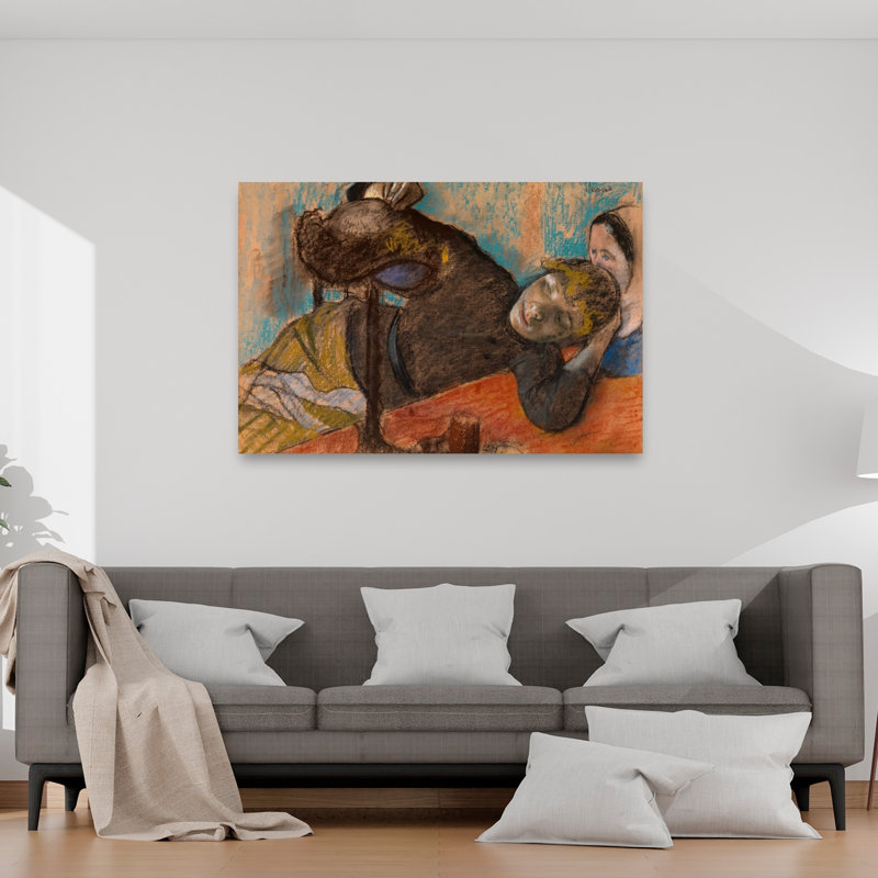" The Milliner, C.1882 Impressionist Abstract Contemporary Wall Art Print " by Edgar Degas, H 40 po x l 60 po