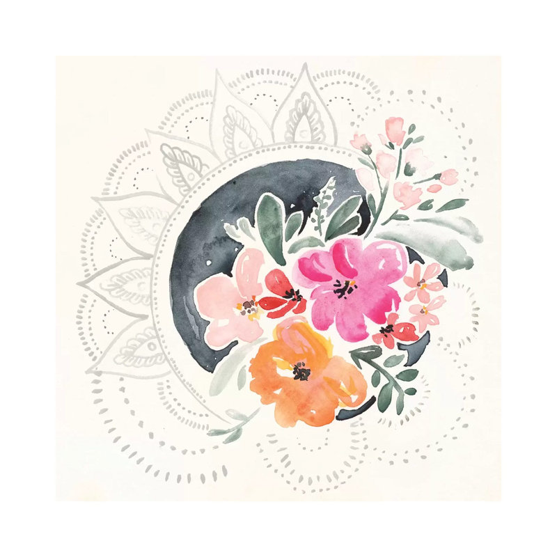 Mandala Bouquet II by Jennifer Paxton Parker - Wrapped Canvas Gallery-Wrapped Canvas Giclée, 30.48 cm H x 30.48 cm W