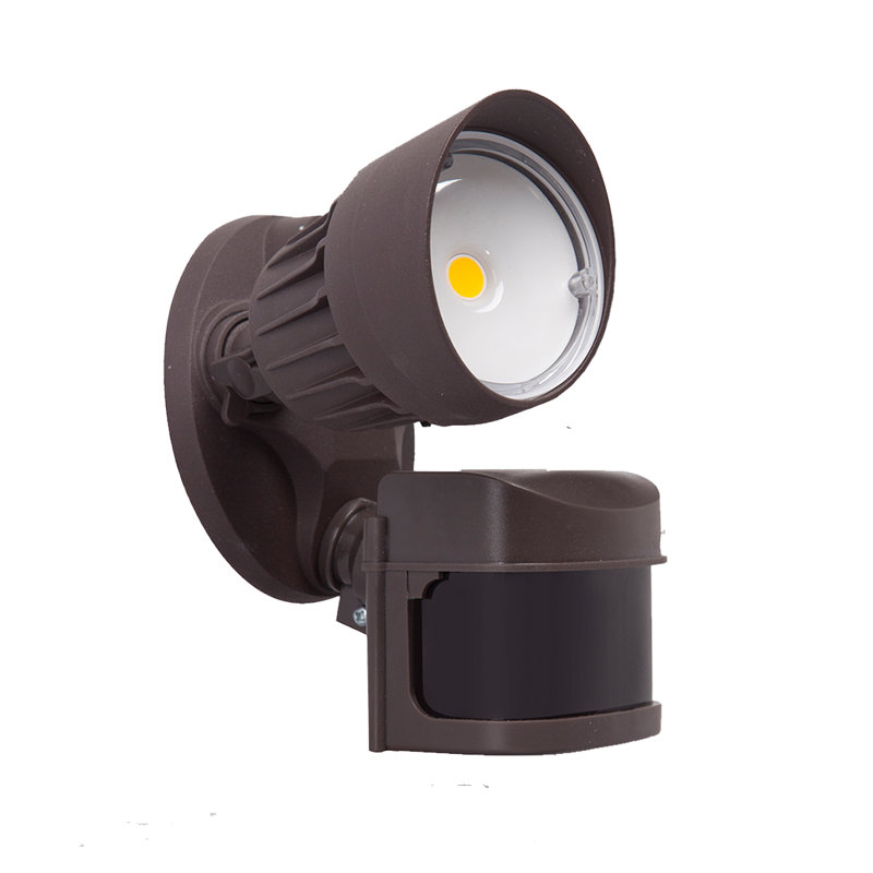 Projecteur de sécurité d'extérieur 10 watts Dusk to Dawn avec capteur de mouvement, Brun