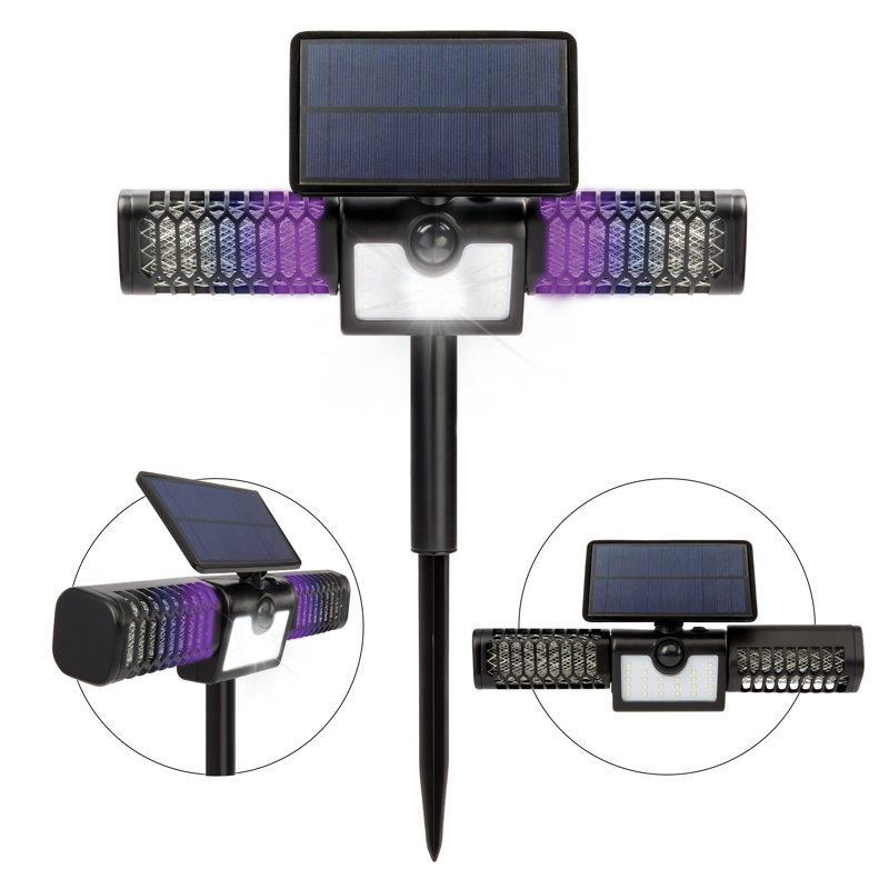 Bell+Howell Monster Solar 2 in 1 Floodlight Bug Zapper, High Powered Pest Control