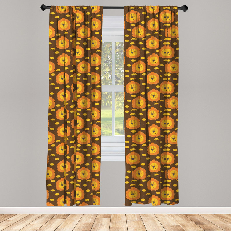 Arian Lion Semi-Sheer Rod Pocket Sliding Panels, 28" x 95"