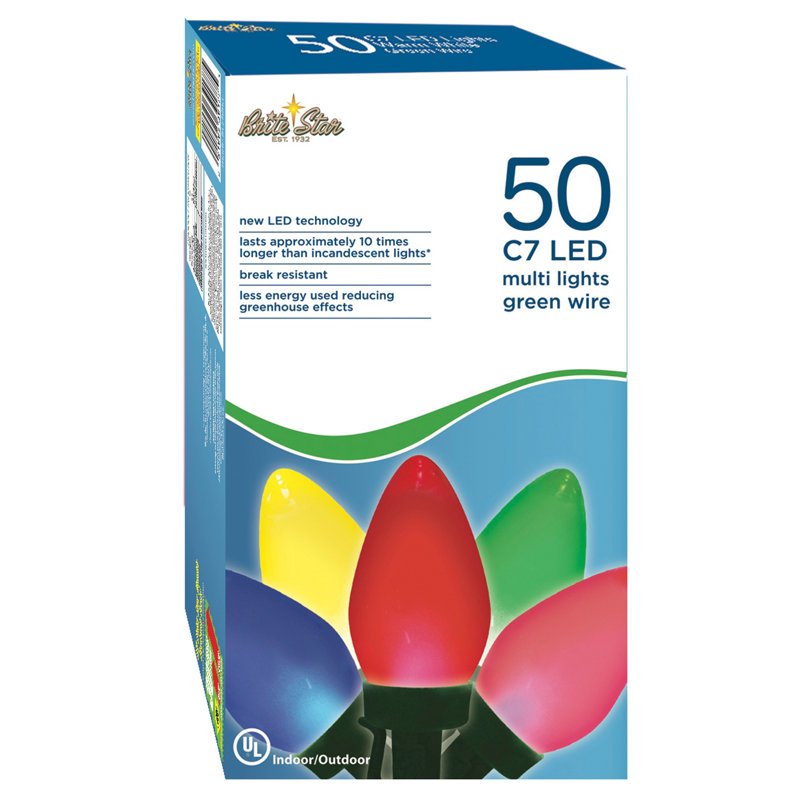 Classic Smooth 50 Light String Lights, Traditional Multi