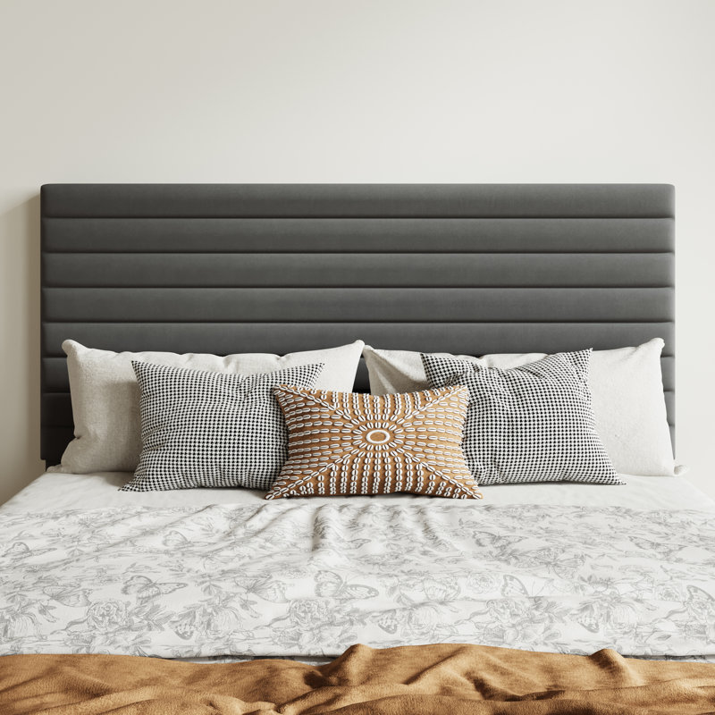 Modern Velvet Upholstered Bed Frame With Adjustable Headboard, Full Size, Queen Size, King Size, No Box Spring Needed, Queen