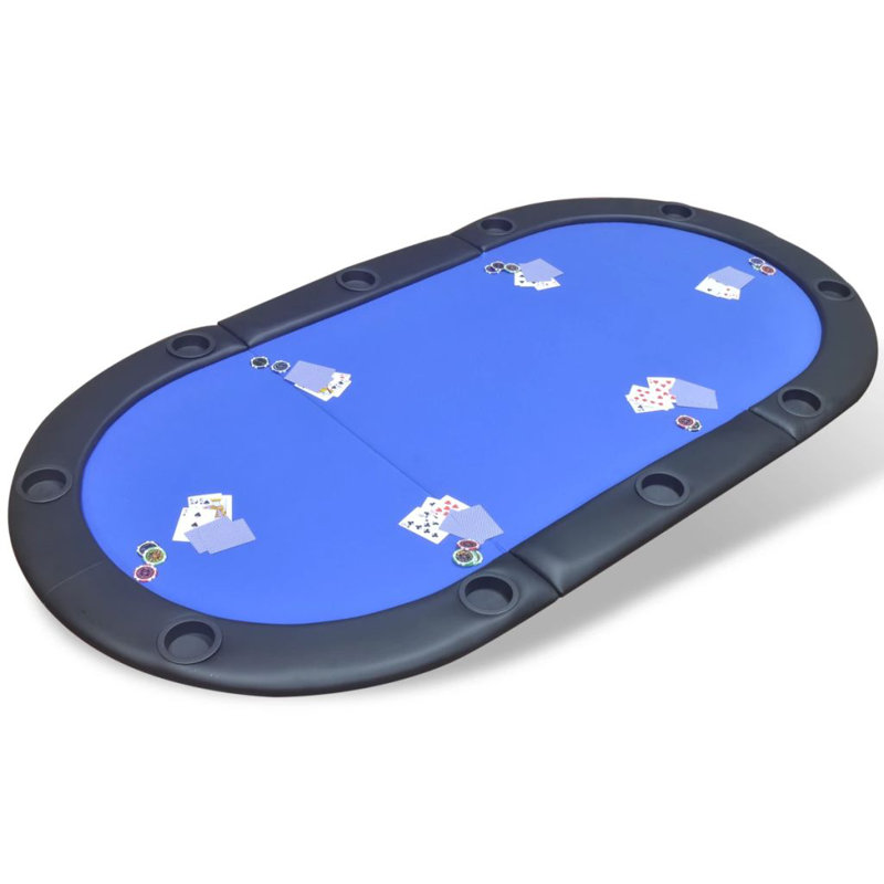 Table de poker pliable Eileen, Bleu