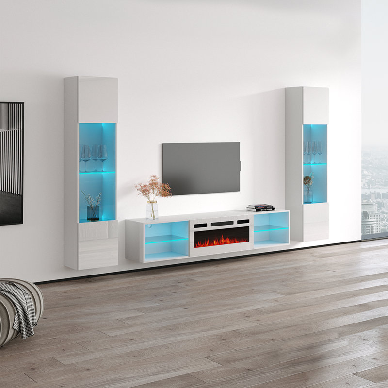 Meuble audio-vidéo Brezlin, Blanc