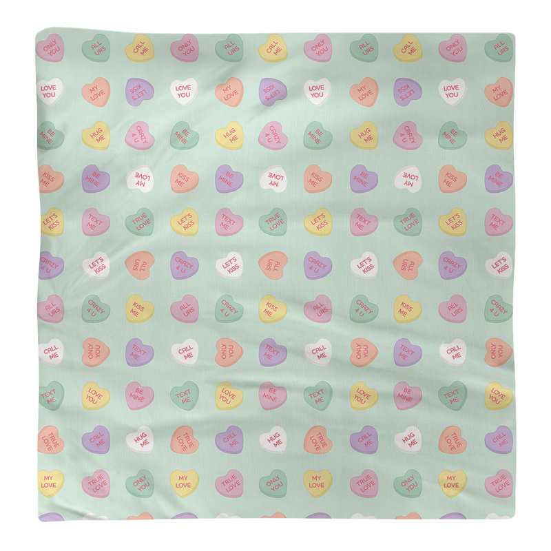 Serviette de dame à graine hol, 10 po x 10 po, Bleu sarcelle / violet, Coton
