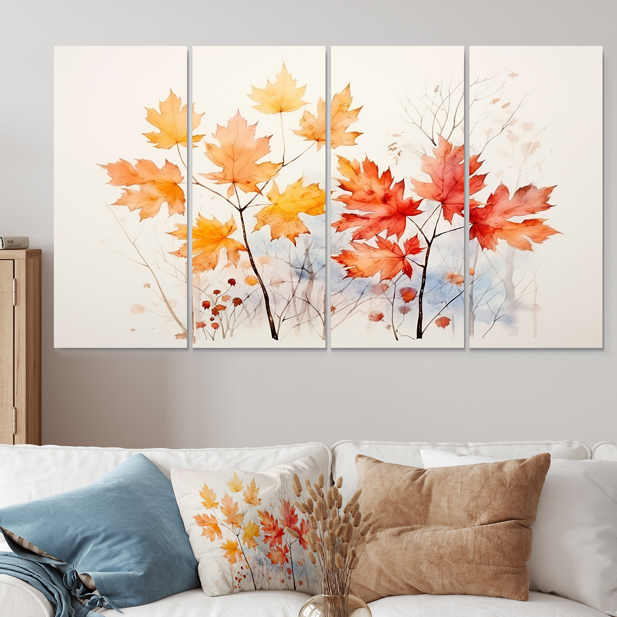 Winston Porter Yellow And Orange Autumn Leaves Beauty I - Tree Maple 4