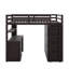 Lit mezzanine double avec tiroirs, bureau et garde-robe-478378610