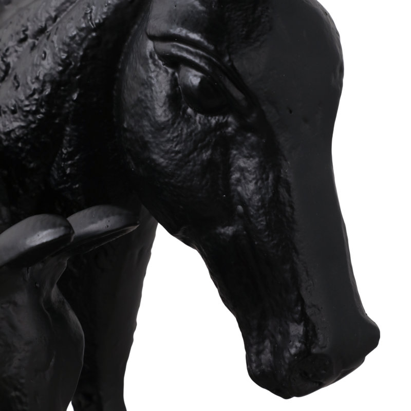 Sculpture de cheval et de poulain pour la décoration intérieure - Figurine élégante et objets décoratifs pour toutes les pièces de style - Décoration de cuisine, statues et décorations pour le salon - 10 po, noir