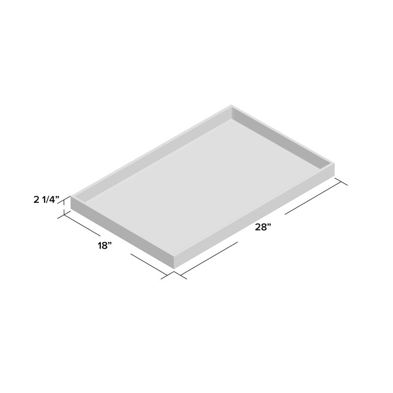 MDF Decorative Tray, 2.25" H x 18" D x 18" D, Champagne Silver