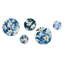 Caulksville - Ensemble d'art mural floral rond tropical de 5