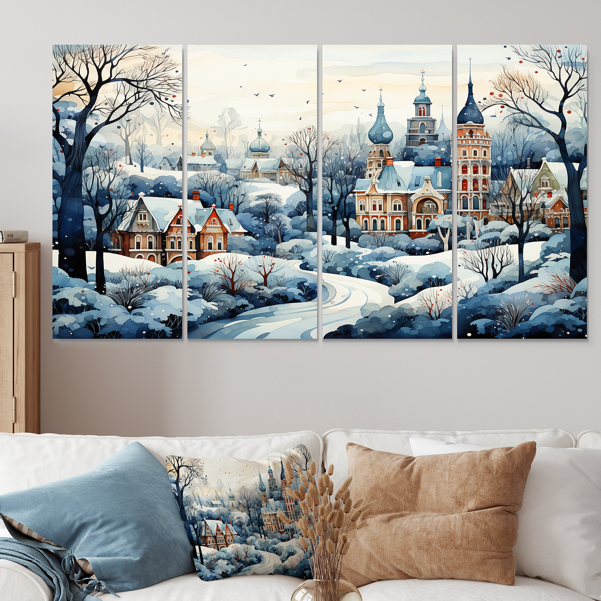 Charlton Home® Winter Russian City Landscape III - Winter Landscape 4 ...