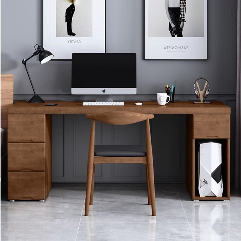 Bureau de direction en bois, H 29,53 po x l 70,87 po x P 23,62 po