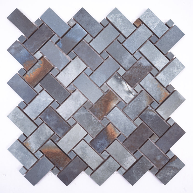 Feuille de mosaïque en porcelaine Splendor l 11,81 po x L 11,81 po