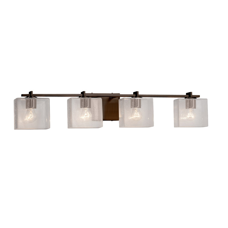 Casson 4 - Light Vanity Light, Dark Bronze, Frosted Crackle
