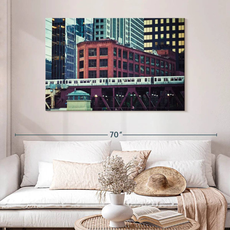 Nicci Railway In Chicago, 32" H x 48" W
