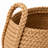 Cole and Grey Seagrass Handmade Woven Brown Decorative and Functional Storage Basket with Braided Handles