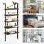 Aaria 180 cm H x 28 cm W Iron Floating Bookcase-730121728-730121731