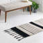 Tapis noir / blanc en coton tissé à la main Chindi-1785965709
