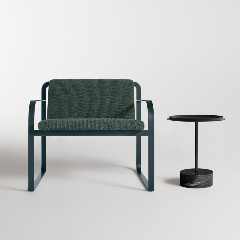 Skald Lounge Chair, Maharam Mantle in Parsley Polyeter Blend, Matte Green