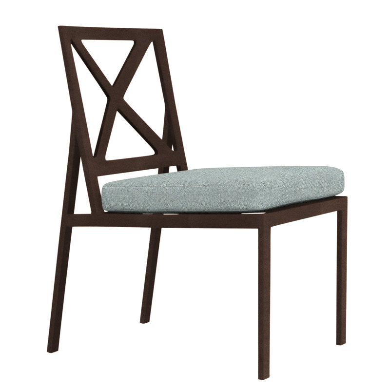 Marin Outdoor Dining Side Chair, Copper Creek, Flagship Stone Sunbrella®