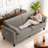 Zhania 75.39"W-6-in-1 Convertible Sofa Bed, Loveseat Sleeper Sofas with Pull Out Couch Bed, Removable Backrest, Storage Pockets and 2 Pillows, Modern Folding Linen Futon Couch for Small Spaces-1286487133-1286487134