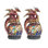 «2-PC Set» ICE ARMOUR 6 po. Dragon rouge sur orbe à DEL avec figurine ornement de décoration de maison / chambre et idées de cadeaux parfaits pour le réchauffement de la maison, les fêtes et les anniversaires