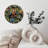 Parrot Clock With Jungle Foliage