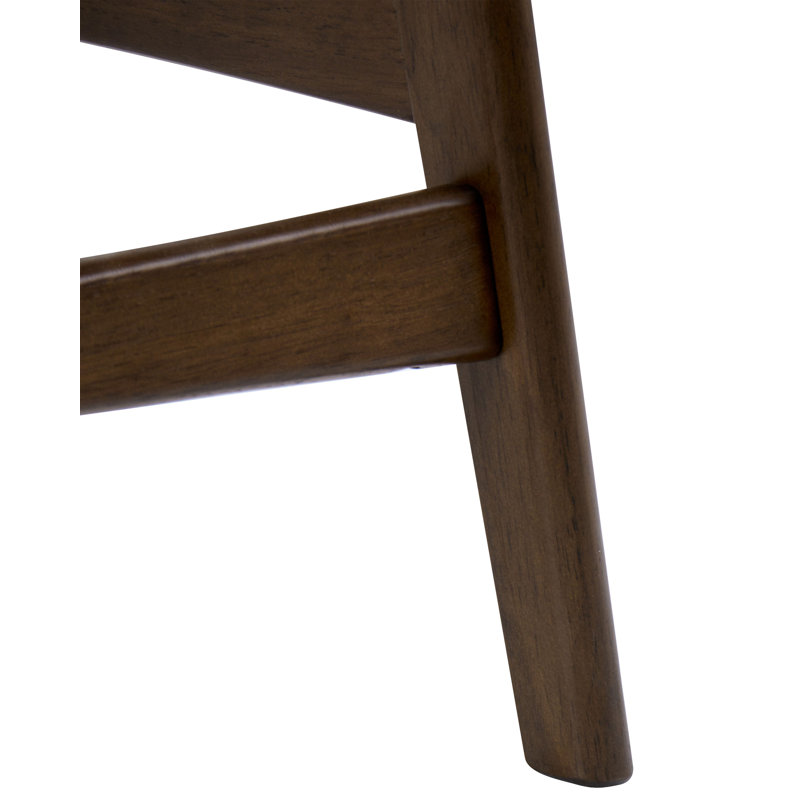 Upholstered Counter Stool with Solid Wood Frame