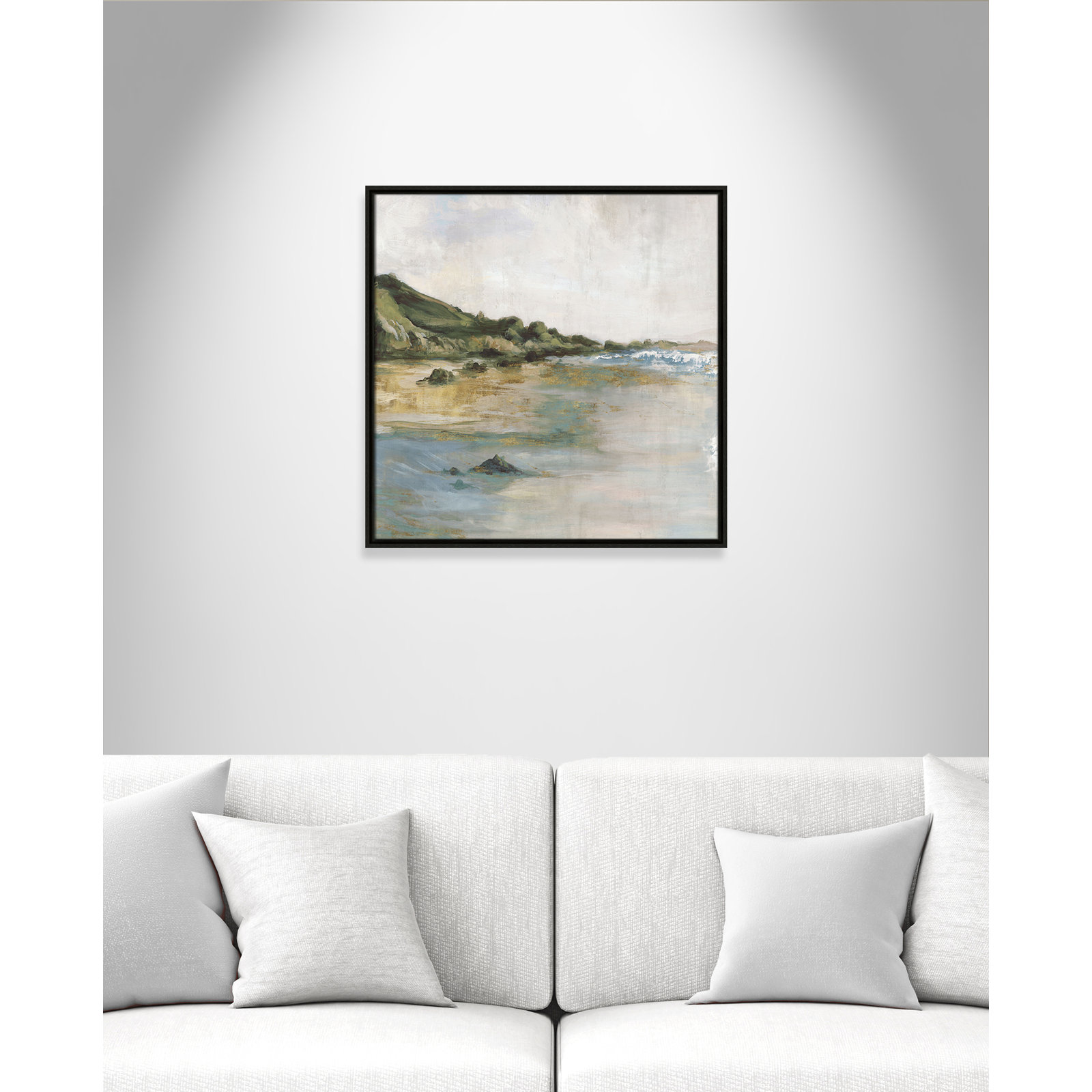 Cordoba "Tide's Edge" Print, 25.5" H x 25.5" W, Espresso