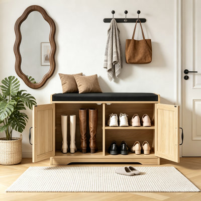 16 Pair Shoe Storage Bench