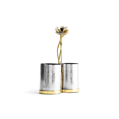 Anemone Stainless Steel Round Flatware Caddy