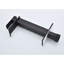 Robinet de meuble-lavabo à poignée simple, bec cascade, acier inoxydable noir mat et débit d'eau de 1,2 gallon par minute, poignée de l'ensemble de drain escamotable-124464704
