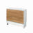 Folding Dining Table, Drop Leaf Dining Table With Wheels And 2-Layer Storage Shelf, Space Saving Dining Table For Small Spaces, White And  Oak