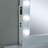 Contemporary Style 1Pc Vanity W/ Stool Set Glass Top Storage Drawers Central Mirror W/ Bulbs USB And Power Outlet White And Gray Finish