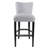 Upholstered Counter Stool with Solid Wood Frame-22857583