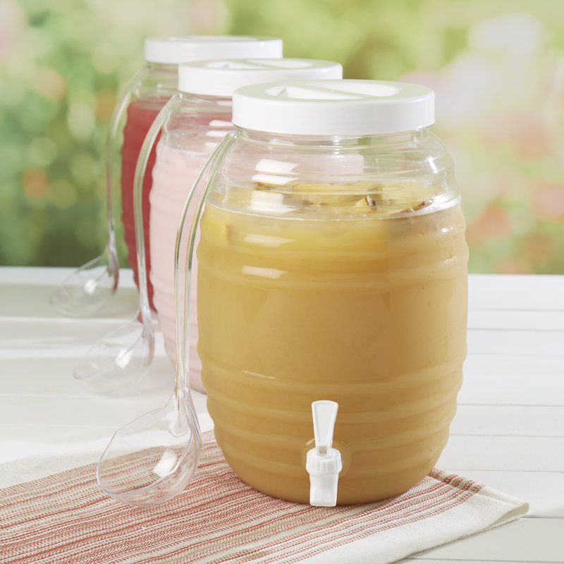 INFUSE 10.5L Plastic Jaron Drink Dispenser with Ladle