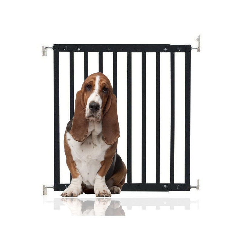 Beklabito Wood Wall Mounted Pet Gate, Black