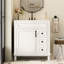 Meuble-lavabo de 30 po avec lavabo en céramique, tiroirs de rangement et tablette réglable - simplicité française dans les petits meubles-1239894078-1239894076