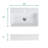 20"X14" Integrated Gloss White Ceramic Sink For Kitchen - 1 Faucet Hole, Overflow, Scratch , Contemporary Style, High Finish, Easy To Maintain Bathroom Stain Smooth Non Porous Surface, Safe Rounded