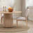 Dian Cotton Blend Side Chair in White/Natural