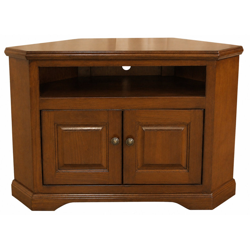 Boltongate Unfinished Corner TV Stand for TVs up to 40", Chocolate Mousse