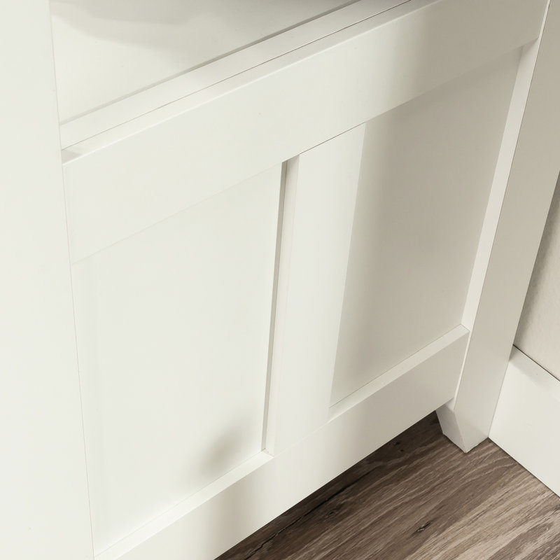 Élégant classeur latéral blanc avec tiroir verrouillable et tablette ouverte, robuste pour une utilisation quotidienne dans différents environnements, convient aux petites zones de bureau, aux pièces