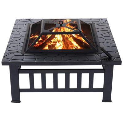 Square Iron Fire Pit