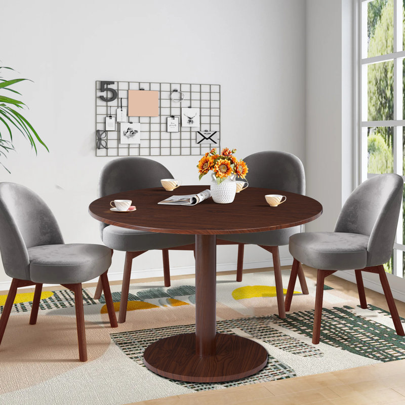 Table de salle à manger Haben, Noyer, H 29,52 po x L 23,62 po x l 23,62 po
